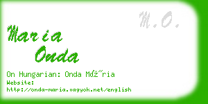 maria onda business card